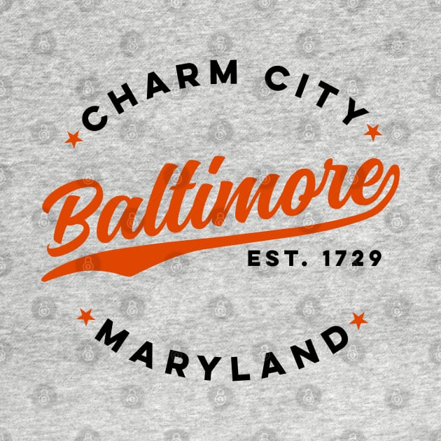 Vintage Baltimore Charm City Maryland USA by DetourShirts